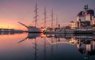 Wallpaper Lights The Evening Sweden Gothenburg Image For