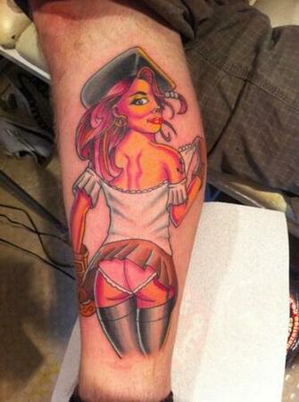 Pirate Girl Pin Up Tattoo Aaron Bell The Best Tattoos Rainpow