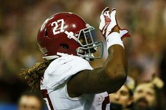 Derrick Henry Of The Alabama Crimson Tide Celebrates