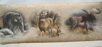 Moose Bear Deer Wallpaper Border
