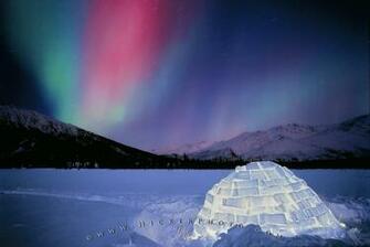 Wallpaper Background Northern Lights Igloo Alaska