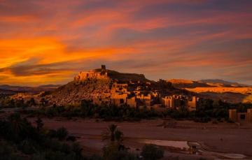 Wallpaper The City Tower Home Hill Glow Africa Morocco