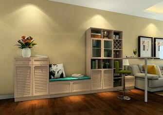 Living Room Bar Counter And Highchairs 3d House