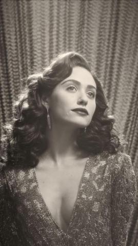 Emmy Rossum Retro Theme Photoshoot Wallpaper