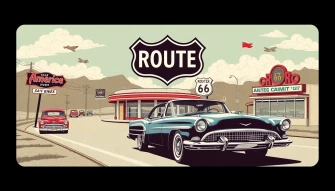 Route Wallpaper Vintage