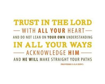 Trust In God Proverbs Scripture Print