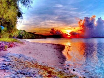 Beautiful Beach Sunset One HD Wallpaper Pictures Background