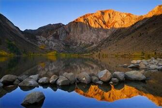 Usa California Mount Morrison Convict Lake Mountain