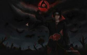 Wallpaper Uchiha Itachi Naruto Mangekyou Sharingan Pixiv Black