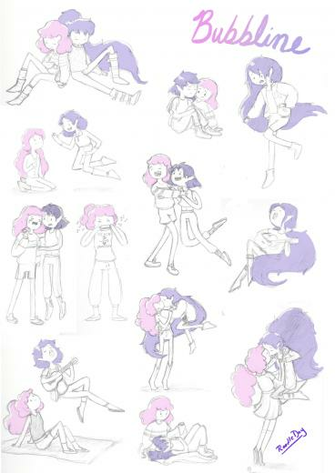 Cute Bubbline Doodles Adventure Time Wallpaper