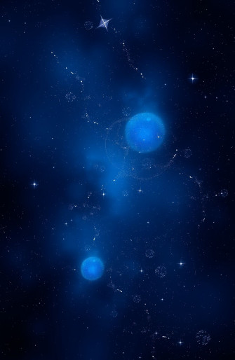 Blue Space Wallpaper