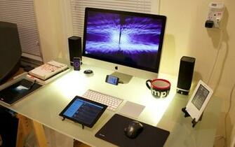 Wallpaper Clean Workspace Apple Computer Desk Office