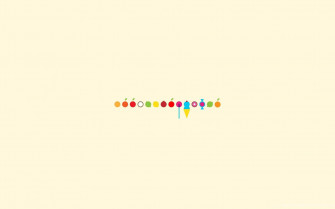 Cute Minimalist Screen Art In Pastel Colors Wallpaper