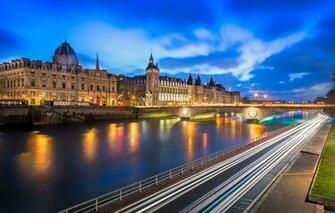Wallpaper Road Bridge The City Lights River Castle France