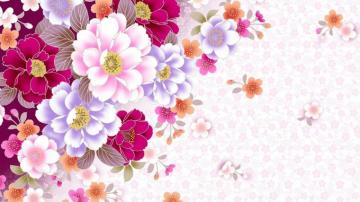Abstract Flowers Wallpaper