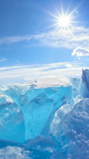 Blue Ice Wallpaper iPhone