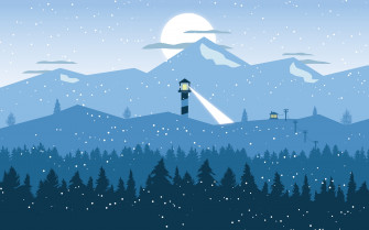 Cold Winter Minimal Illustration 10k 4k HD Wallpaper Image Photos