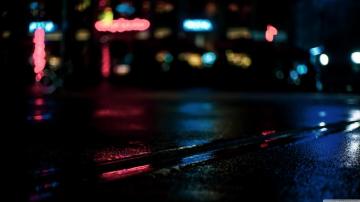 Rainy Night Ultra HD Desktop Background Wallpaper For 4k UHD Tv