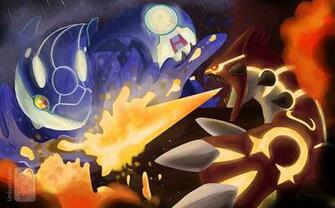 Primal Groudon And Kyogre Vs Rayquaza Mega O