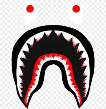 Bloody Bape Logo Teeth Shark Supreme Bathingape Memezas Png Image