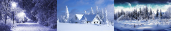 Triple Screen Multi Monitor Multiple Winter Hiver Landscape