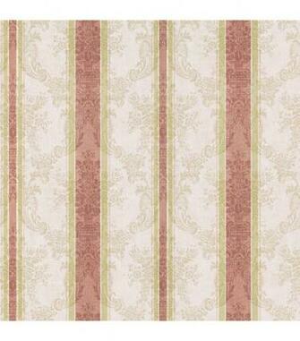 Striped Floral Damask Wallpaper Beige Sample Jo Ann