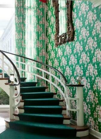 Entry Way Wallpaper Green Love Xoxo
