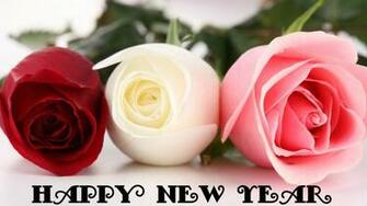 Happy New Year Flowers Photo Bouquets Wallpaper
