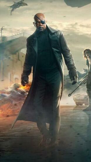 Captain America Nick Fury Wallpaper iPhone