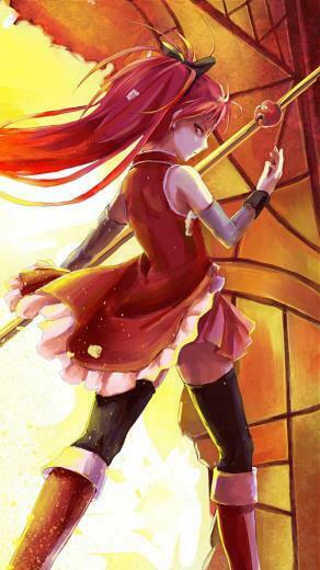 Wallpaper Anime Girl Arrow Light Flame Sony