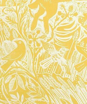 Harvest Hare Wallpaper Excellent Lino Print With Mark Hearld
