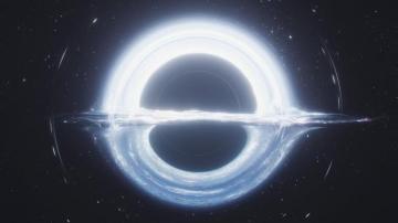 Round White Light Illustration Space Sky Black Holes Planet