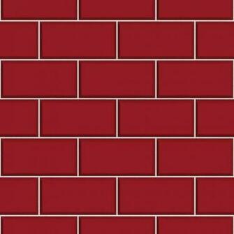 Ceramica Brick Tile Subway Kitchen Bathroom Vinyl Fine Decor Wallpaper