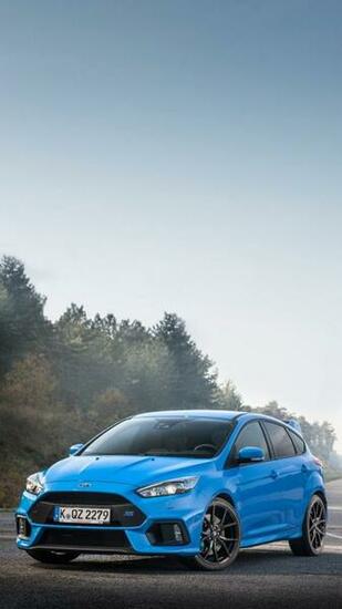 Universal Phone Background Electric Blue Ford Focus Rs Wallpaper