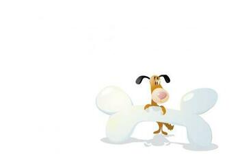 Cartoon Dog With Bone Animals Wallpaper Image Dogs