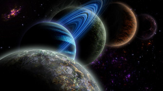 Wallpaper Planets Galaxy Stars Space
