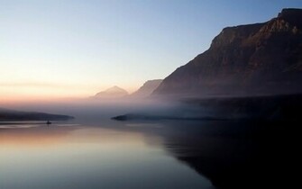 Misty Lake Desktop Wallpaper