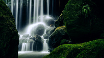 Serene Waterfall Wallpaper