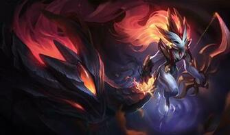 League Of Legends Shadowfire Kindred Splash Screen Wallpaper