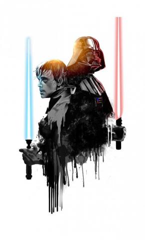 Darth Vader Luke Skywalker Star Wars Minimal
