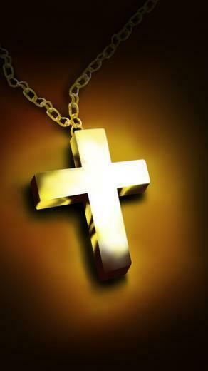 Golden Cross Necklace Wallpaper iPhone