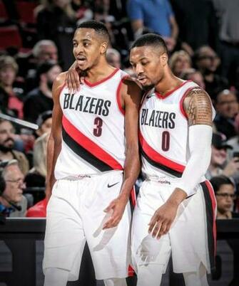 Cj Mccollum And Damian Lillard Portland Trailblazers Curry Nba