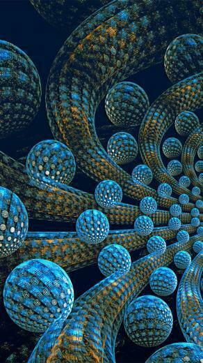 3d Blue Ball iPhone Wallpaper