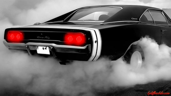 HD Charger Burnout Wallpaper