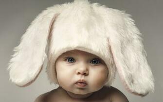 Innocence Baby Kid Photo HD Wallpaper Cute Rabbit Bunny