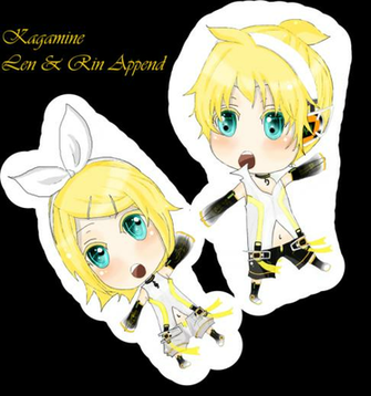 Rin X Len Chibi Cibi Append By Bunnyaud Sama