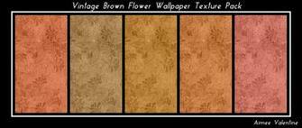 Vintage Brown Flower Wallpaper Texture Pack By Aimee Valentine Art On