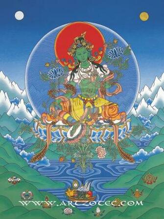 Green Tara Wallpaper By Artzotec