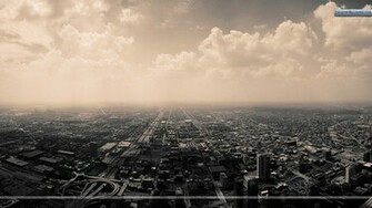 Top Of Black White City Wallpaper