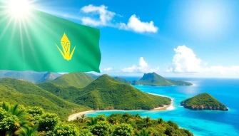 Saint Vincent And The Grenadines Flag Wallpaper